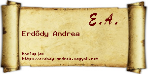 Erdődy Andrea névjegykártya